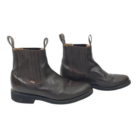 Establo Ankle Boot Mens Size US 8 Mex 27 EU 41 Pull On Brown Leather Style 555 main image 4
